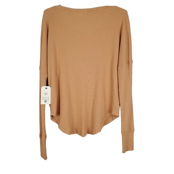 BillaBong Any Day Long Sleeve Henley Waffle Knit Top - Picture 6 of 13